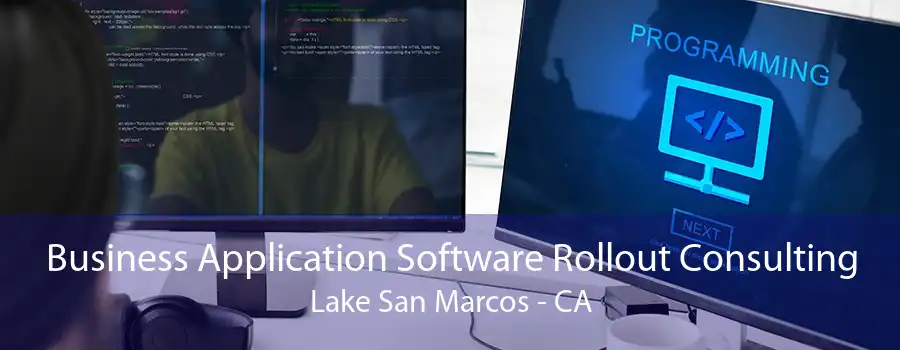 Business Application Software Rollout Consulting Lake San Marcos - CA