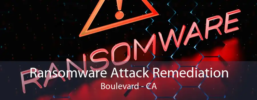 Ransomware Attack Remediation Boulevard - CA